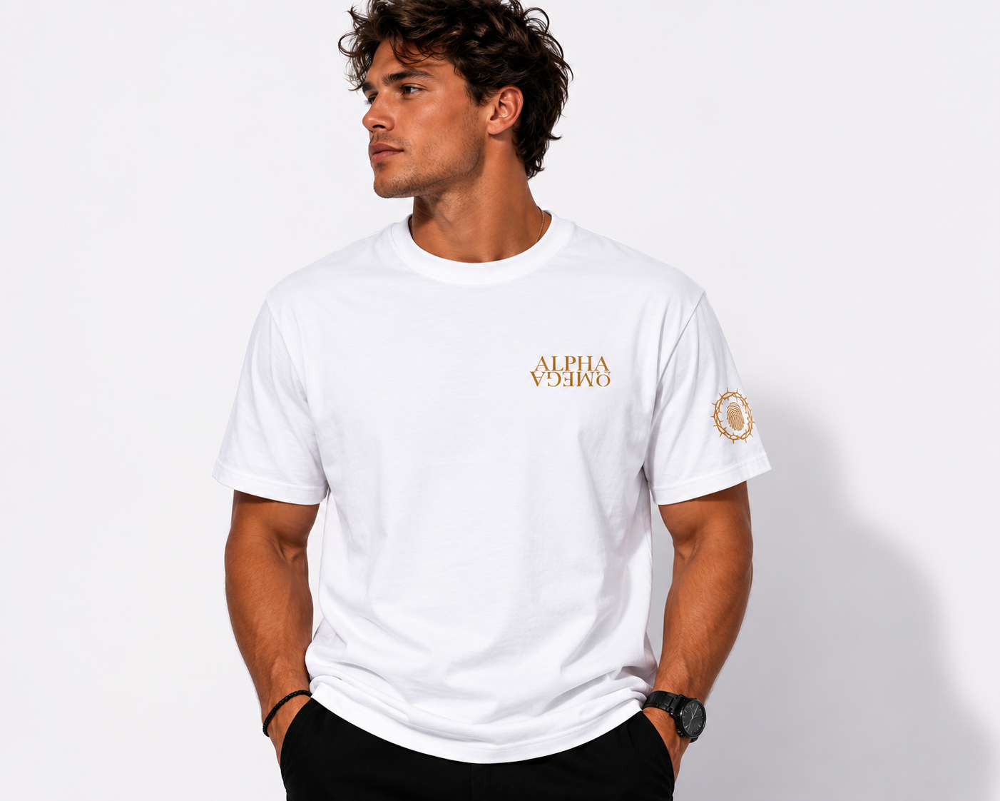 The Alpha and Omega Signature Tee.